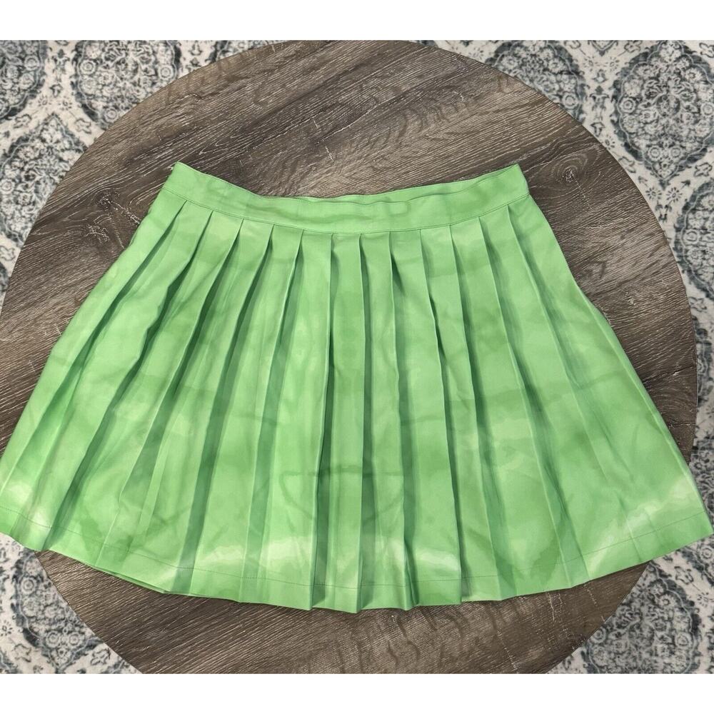 Lazy OAF Green Slime Pleated Skirt US 12 UK 16 EUC - Picture 6 of 7